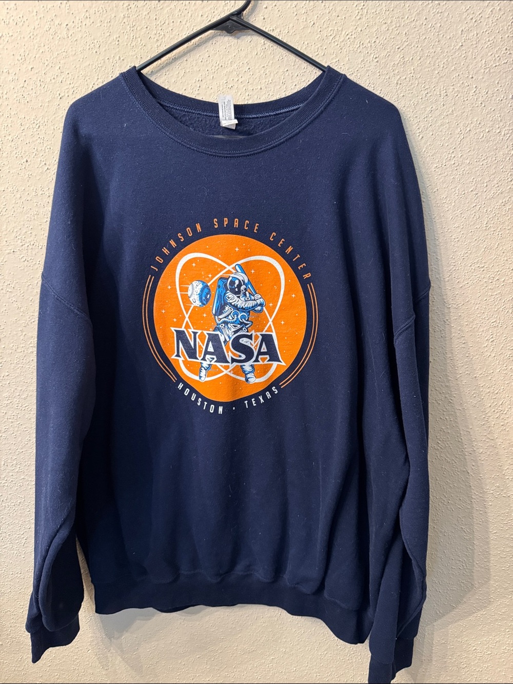 NASA Johnson Space Center Houston Astros Navy Crewneck Sweatshirt - 2XL